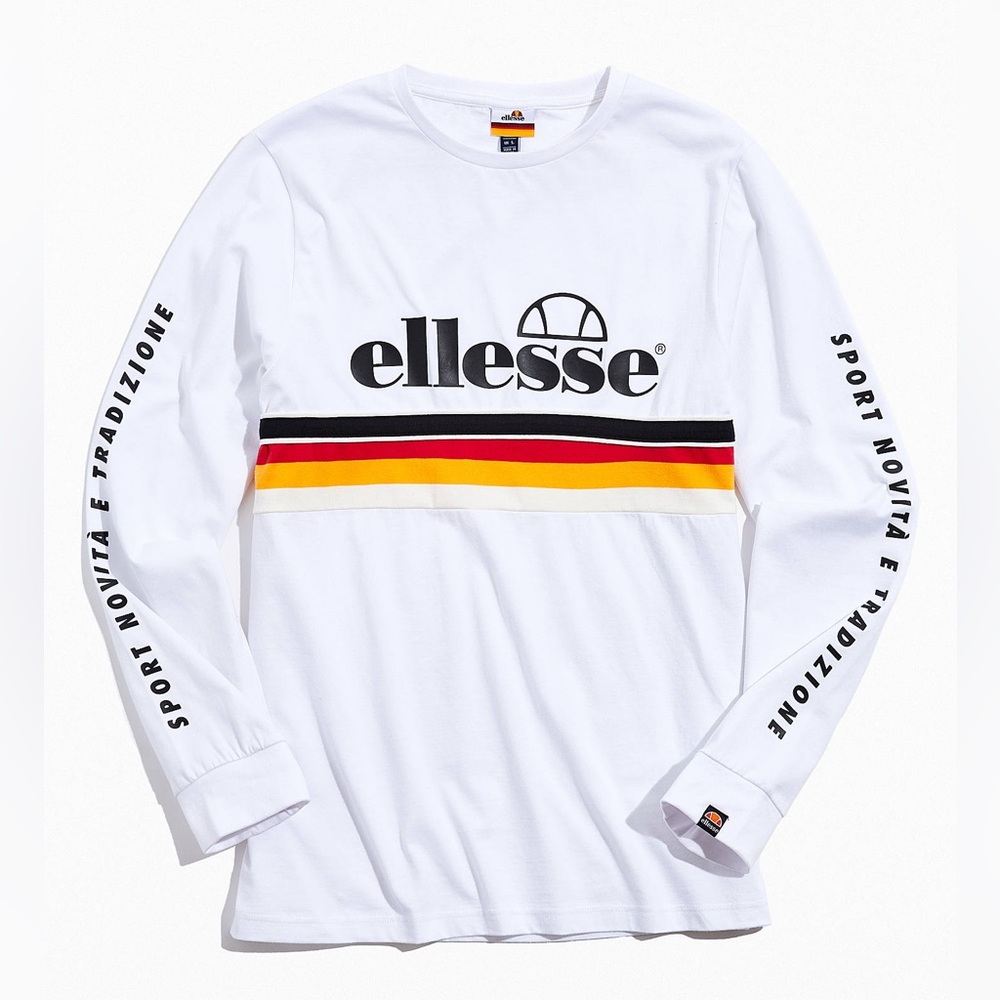 ellesse Men’s Zete Graphic Logo Long-Sleeve Tee